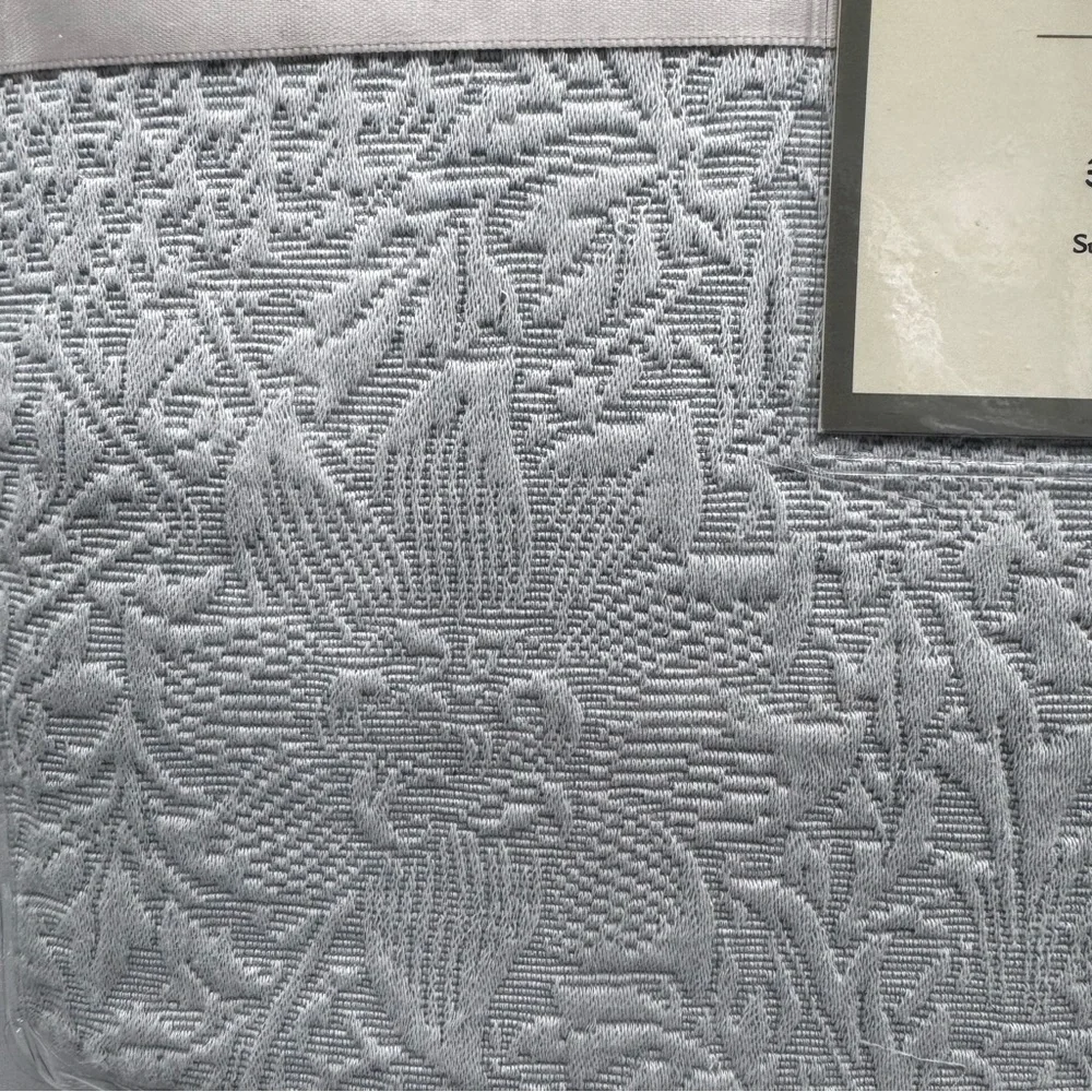 NEW 3 Pc William Morris & Co Bird and Anemone Light Blue King Duvet Set Textured
